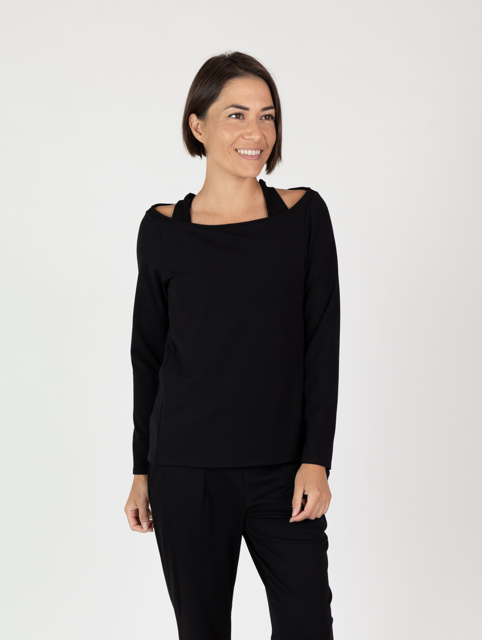 Shannen Top - Black Rib