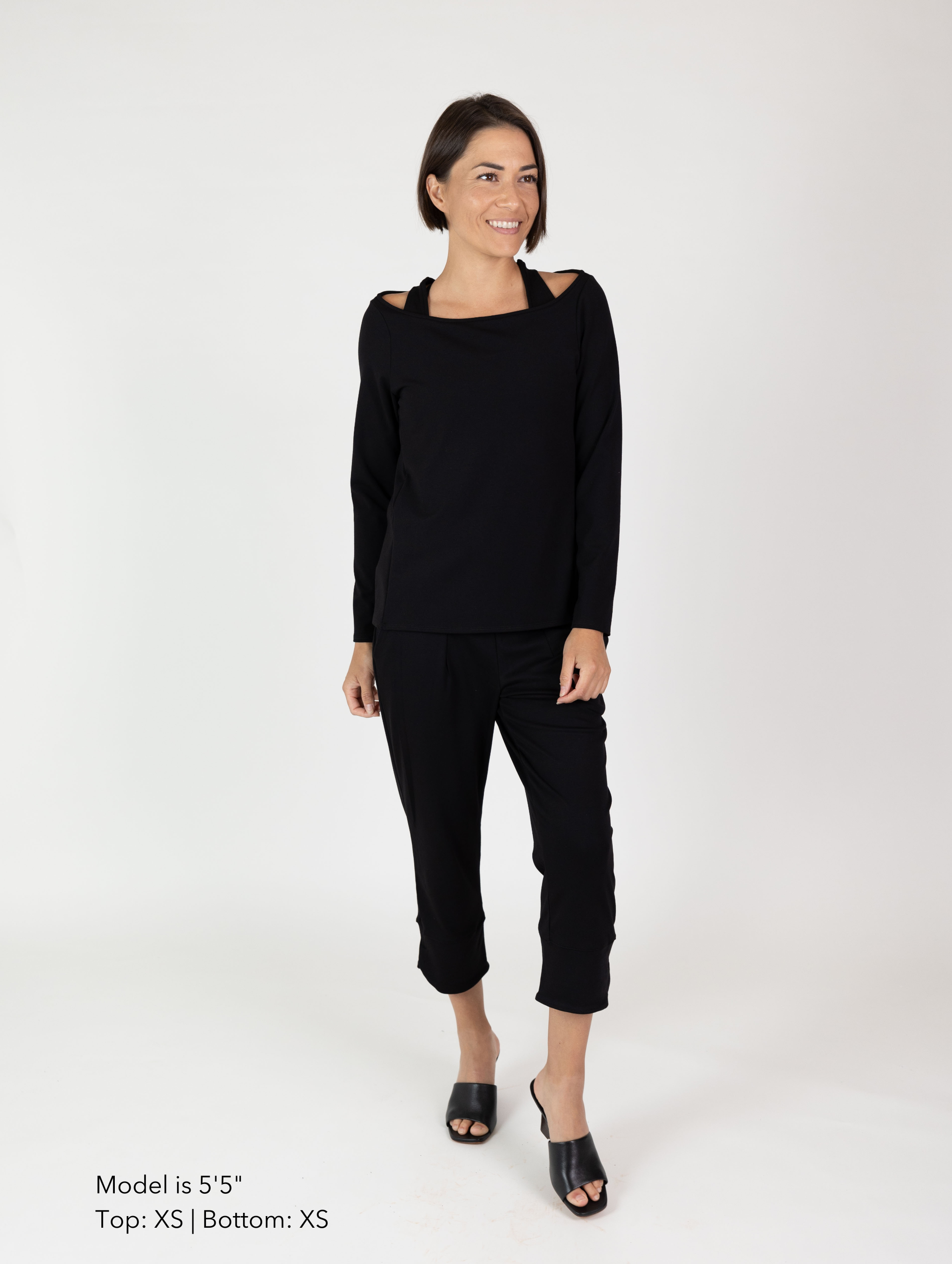 Shannen Top - Black Rib