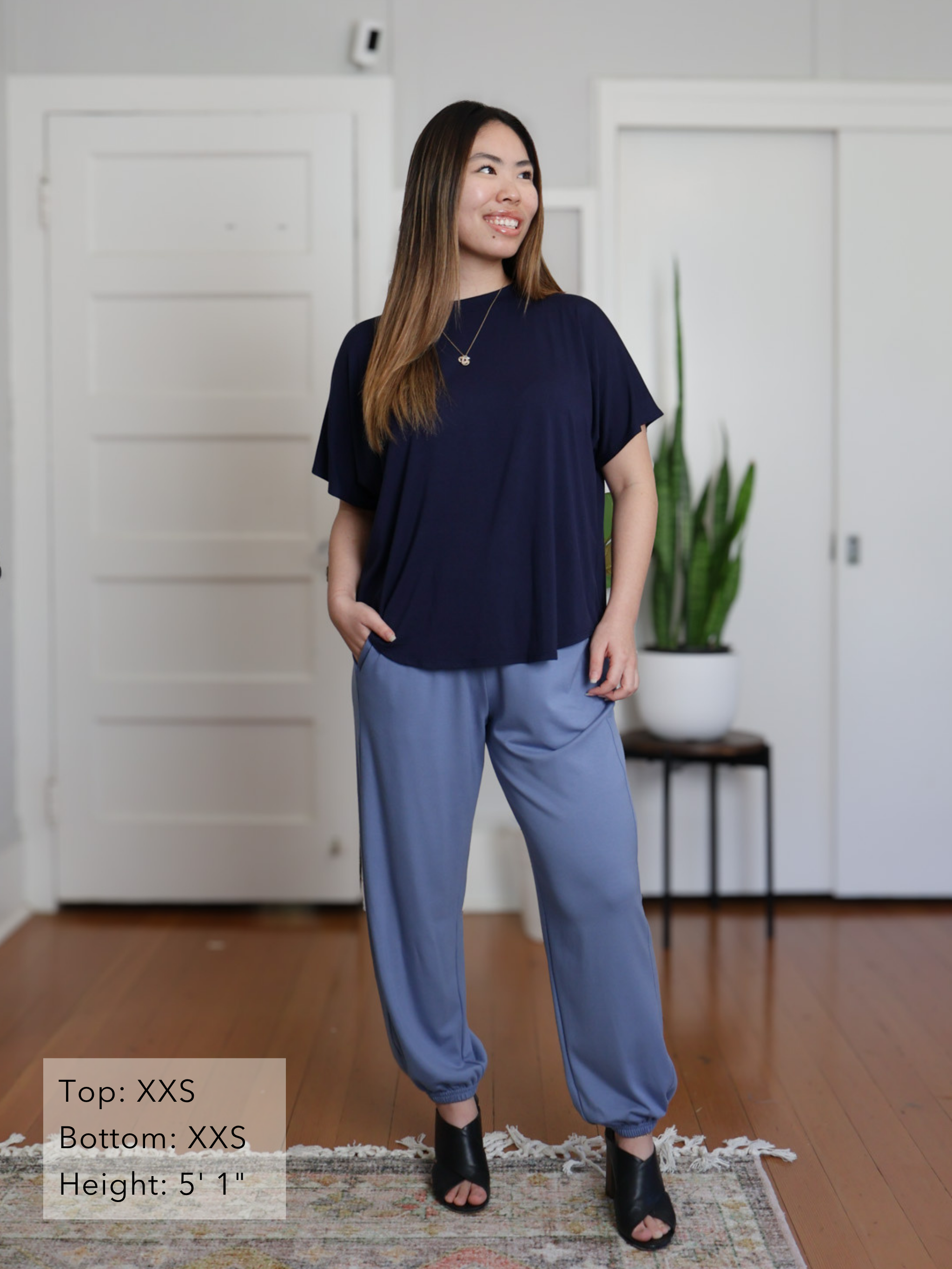 Dayna Top - Midnight Rayon Jersey