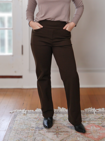 Cooke Pant - Brown Double Knit
