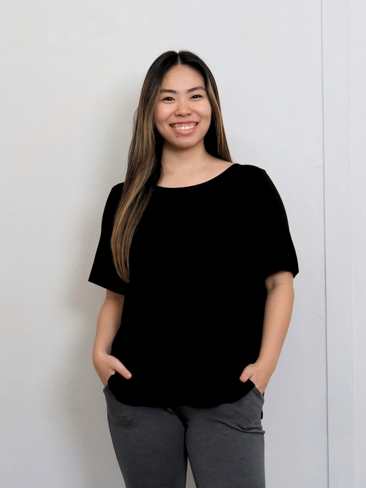 Callie Top - Black Rayon Jersey
