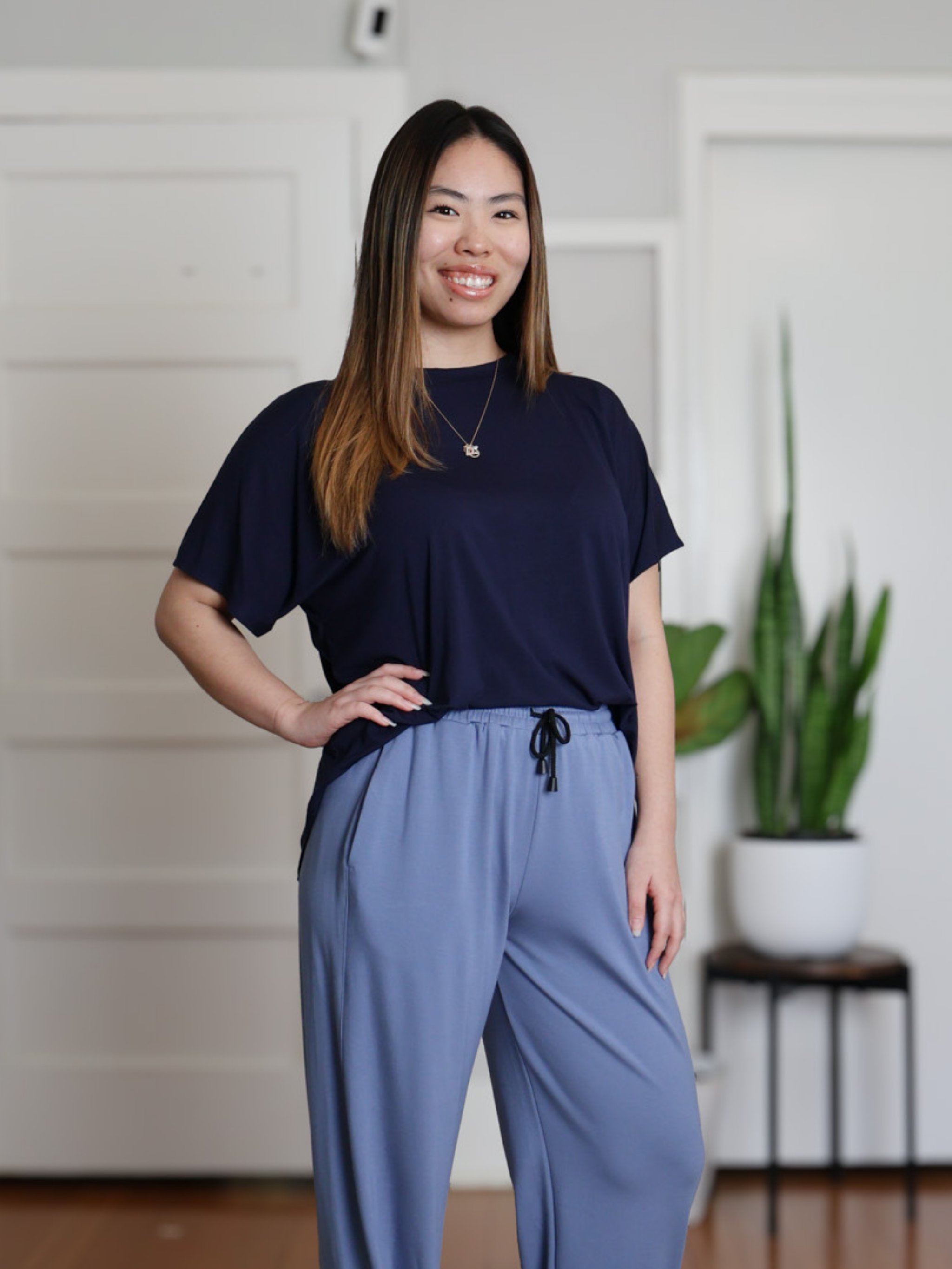 Dayna Top - Midnight Rayon Jersey