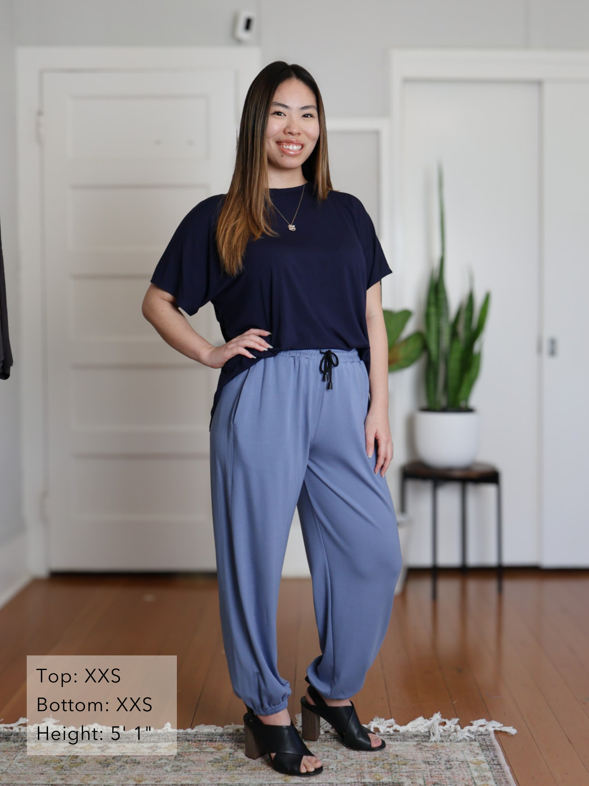 Dayna Top - Midnight Rayon Jersey