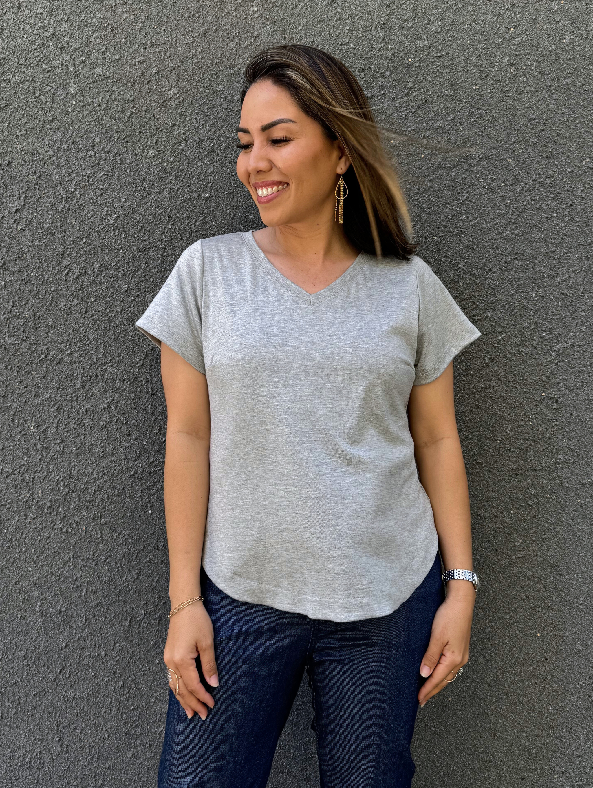 Becca Top - Heather Grey