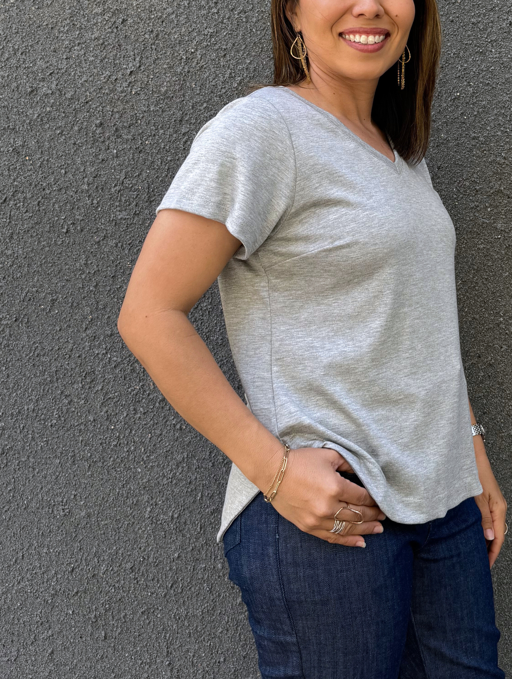 Becca Top - Heather Grey