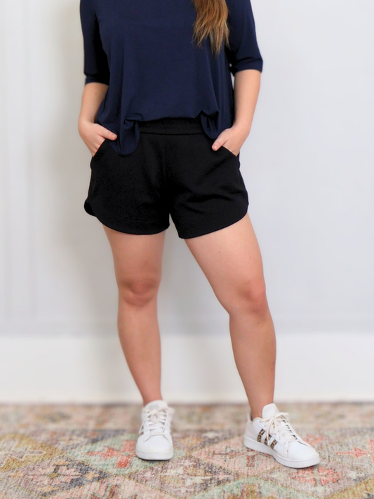 Havana Short - Black Twill Ponte