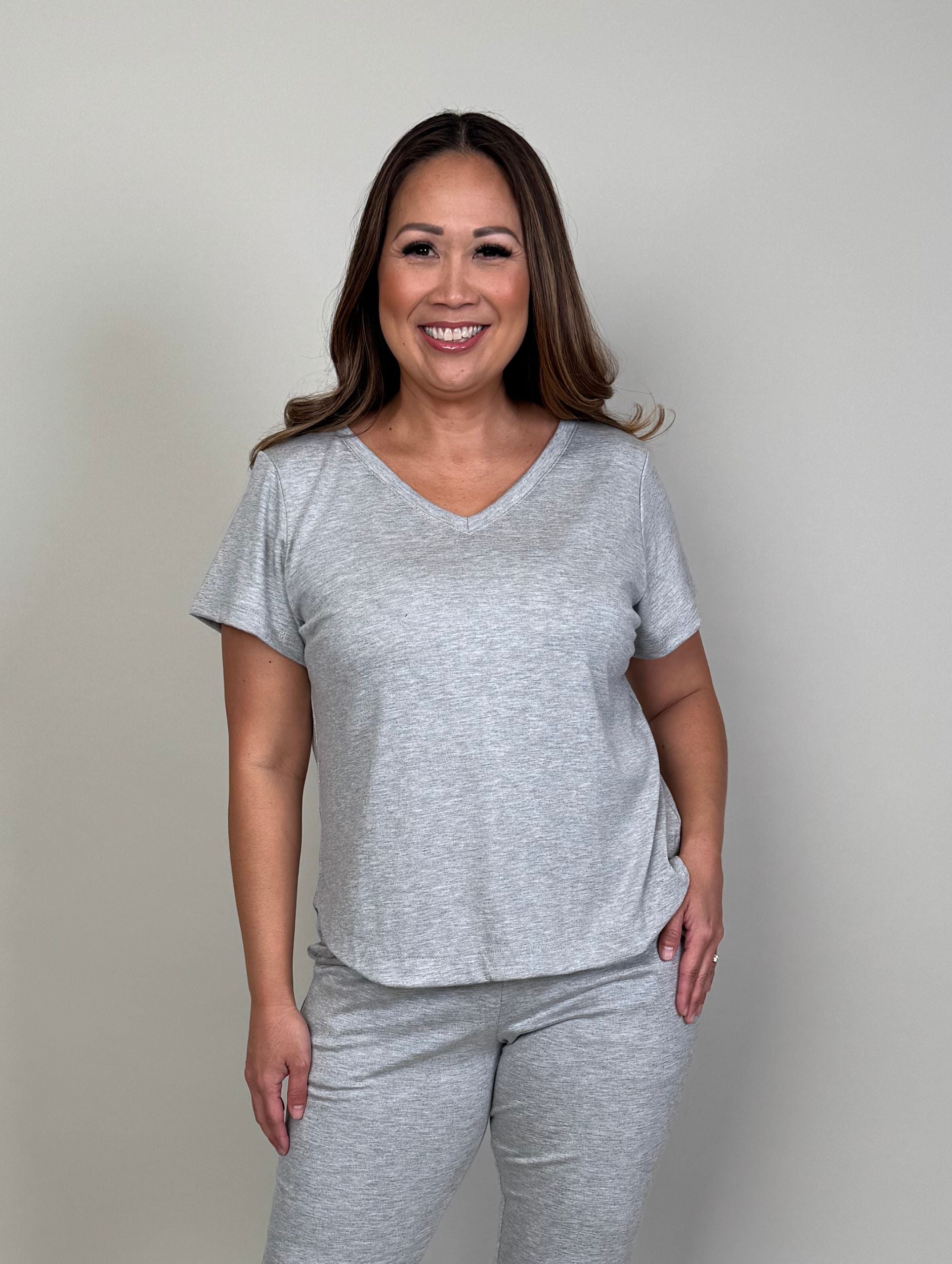 Becca Top - Heather Grey