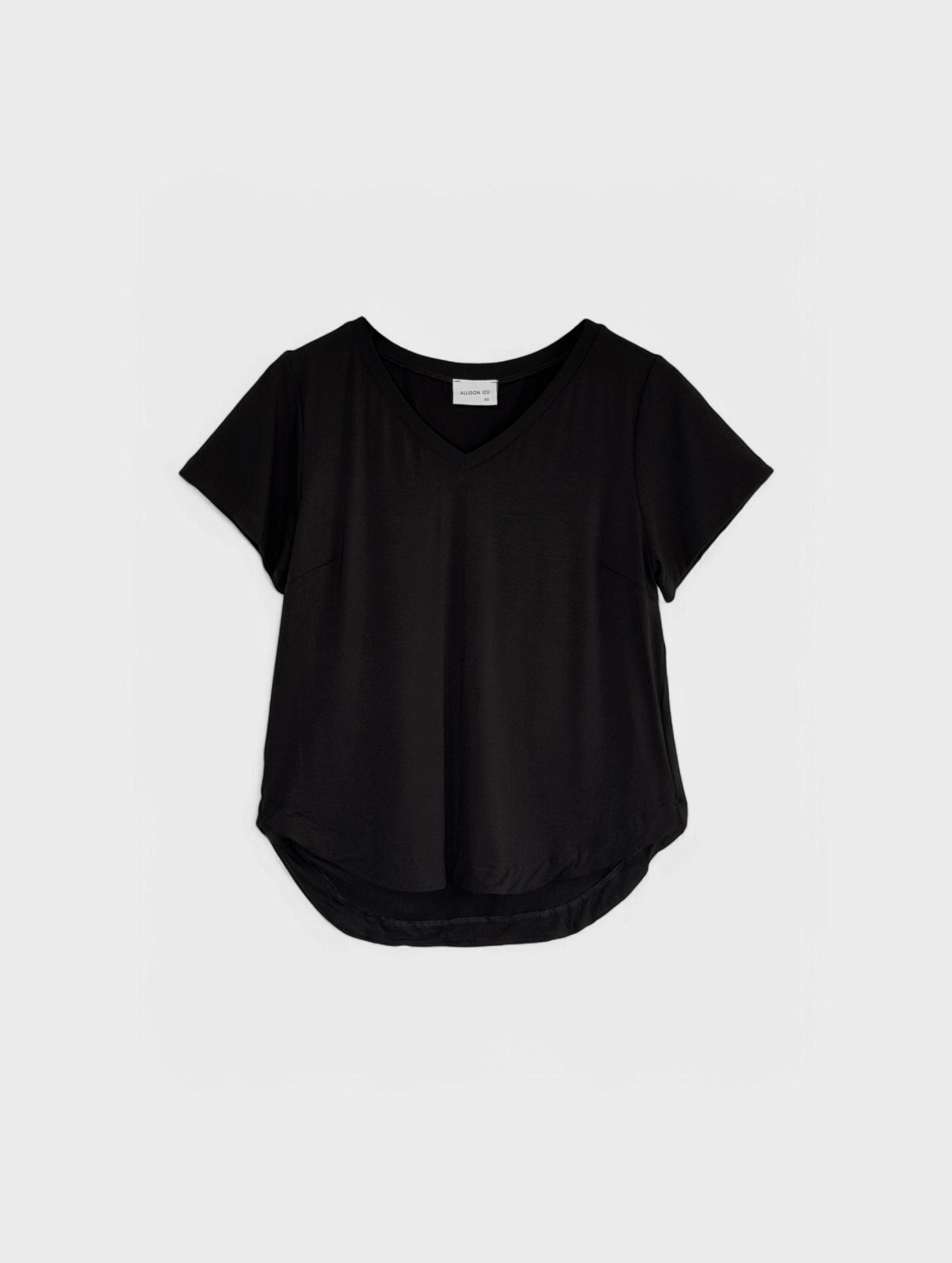 Becca Top - Black Rayon Jersey