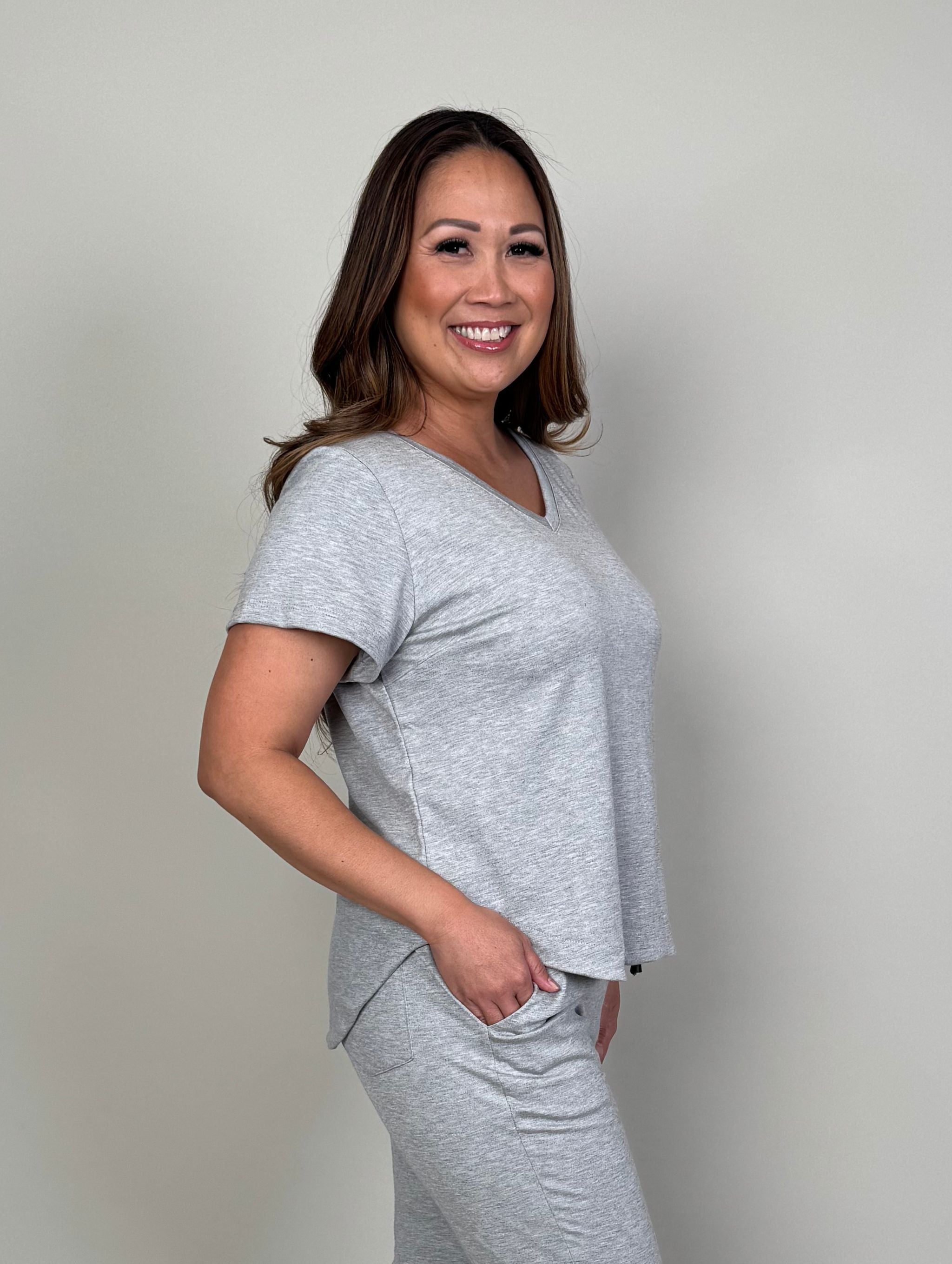 Becca Top - Heather Grey