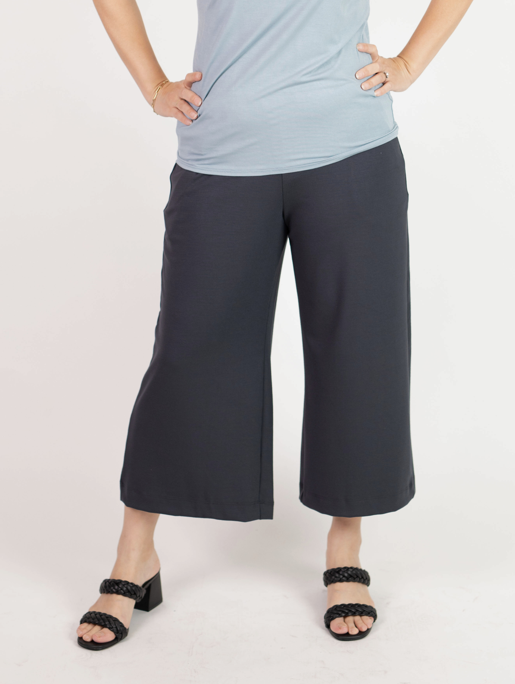 Milo Pant - Washed Black Soft Ponte