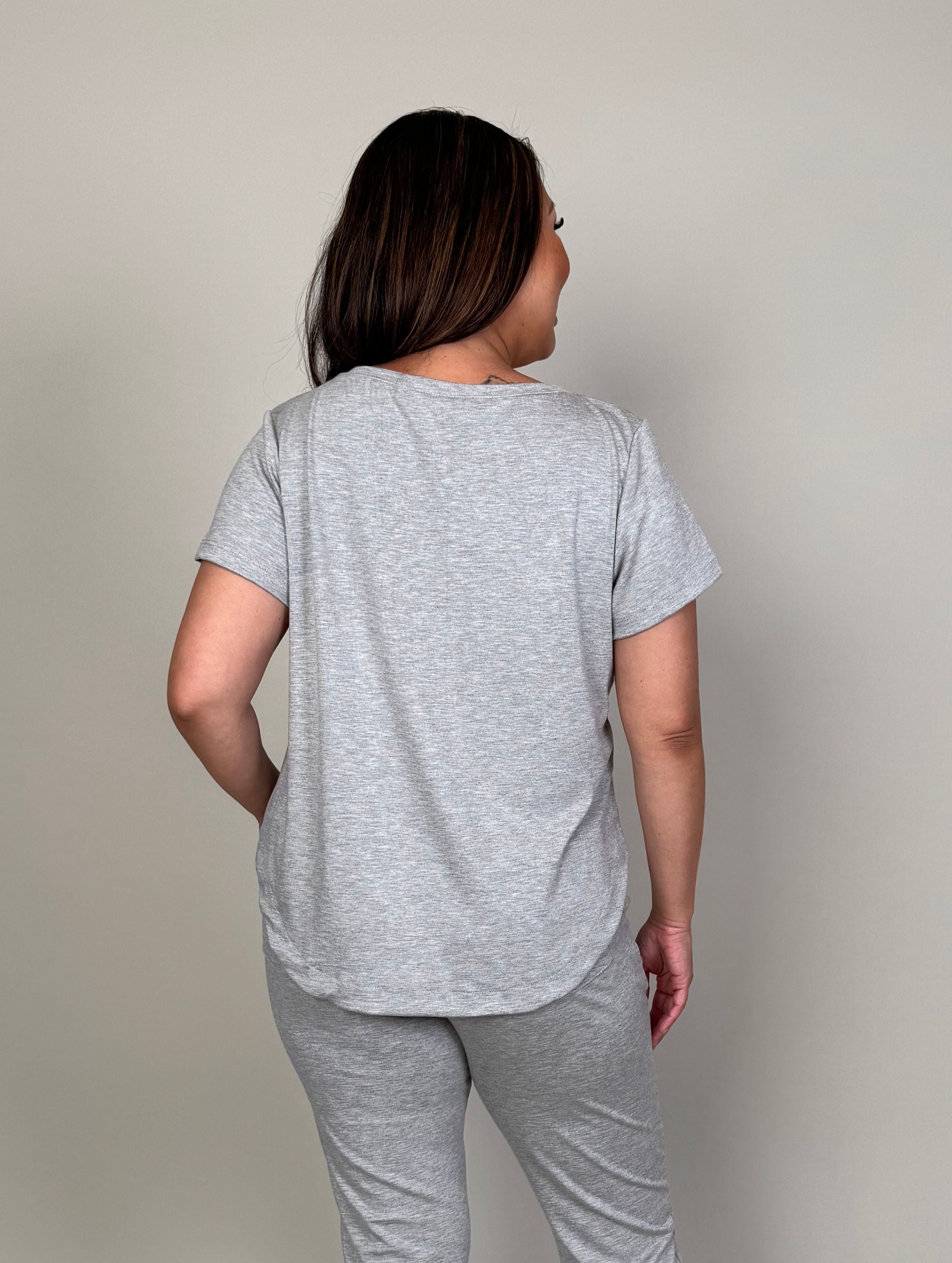 Becca Top - Heather Grey