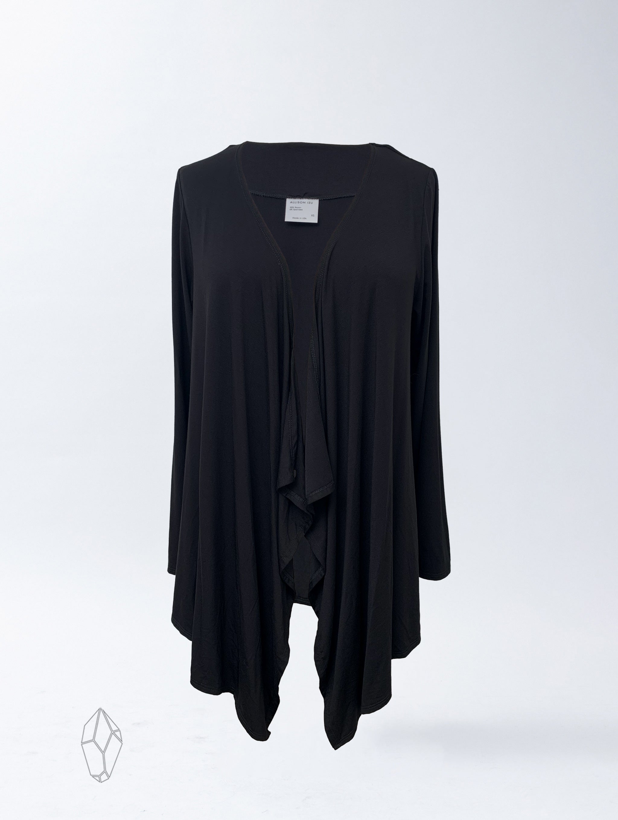 Amari Convertible Cover Up - Black Rayon Jersey