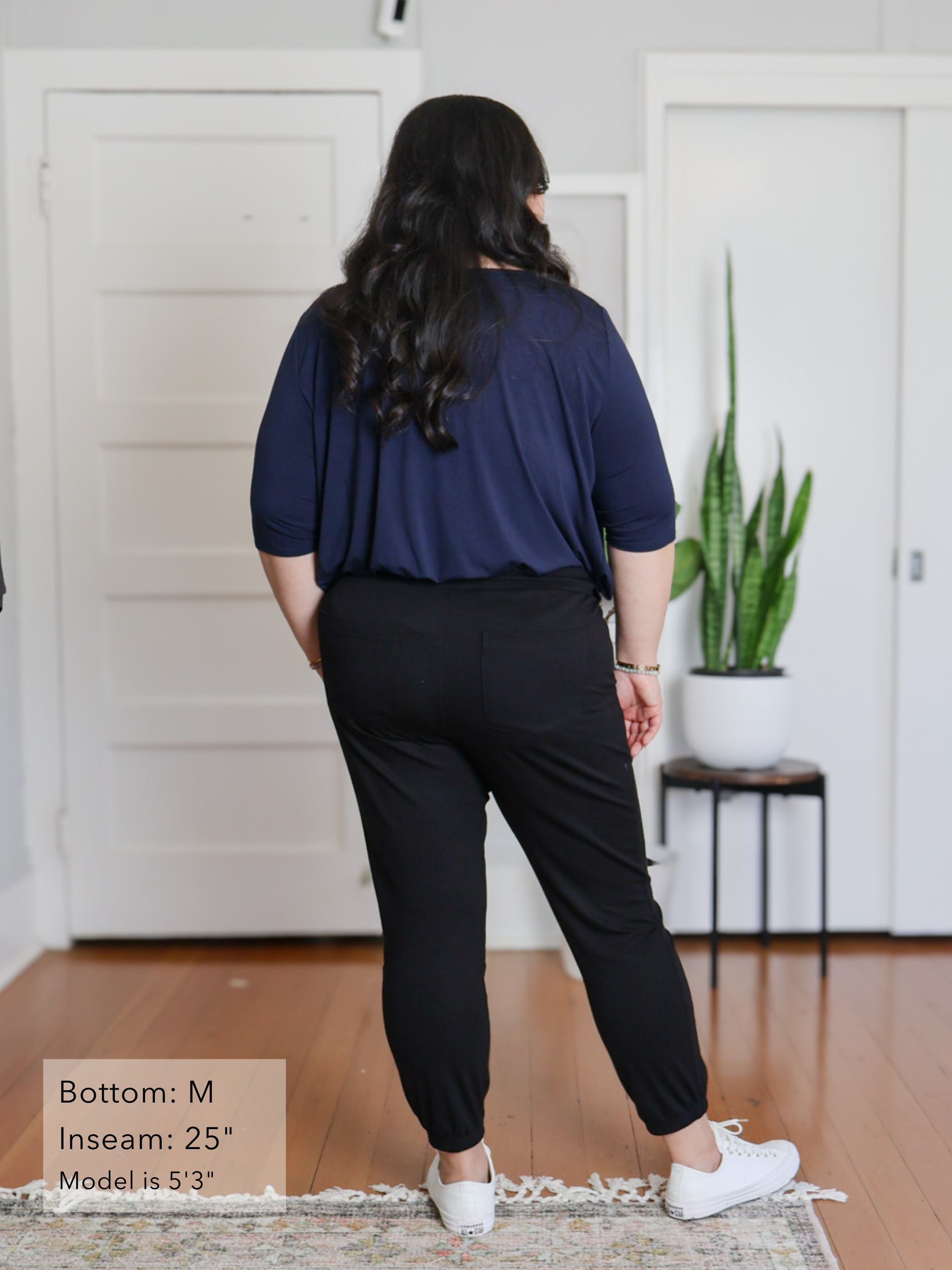 Sunrise Jogger - Black Soft Ponte