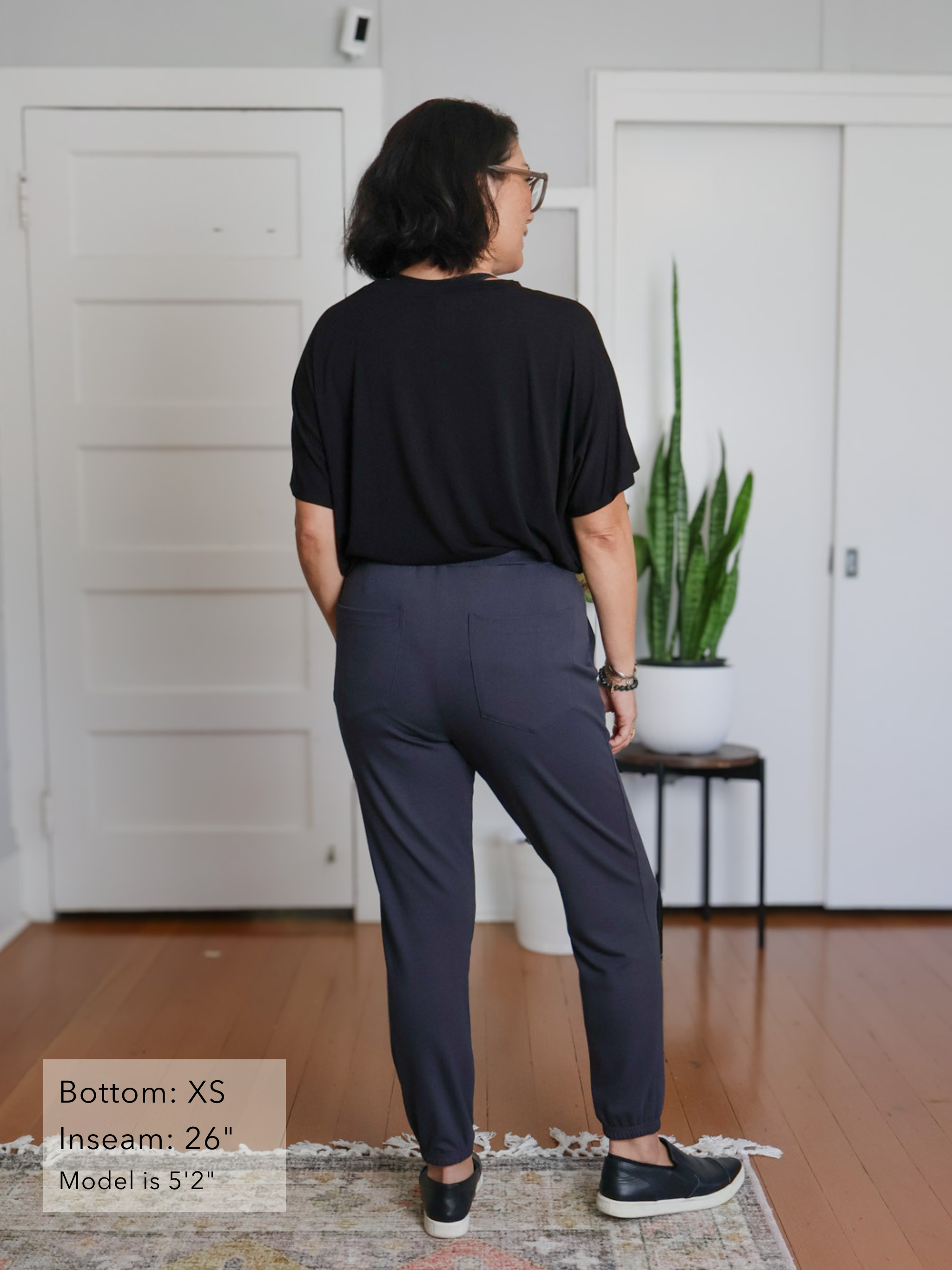 Sunrise Jogger - Washed Black Soft Ponte