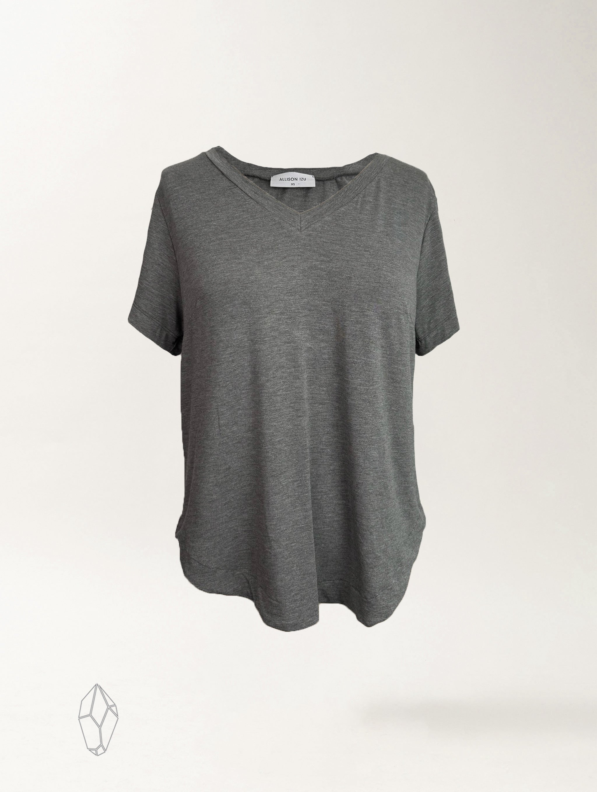 Becca Top - Charcoal Rayon Jersey