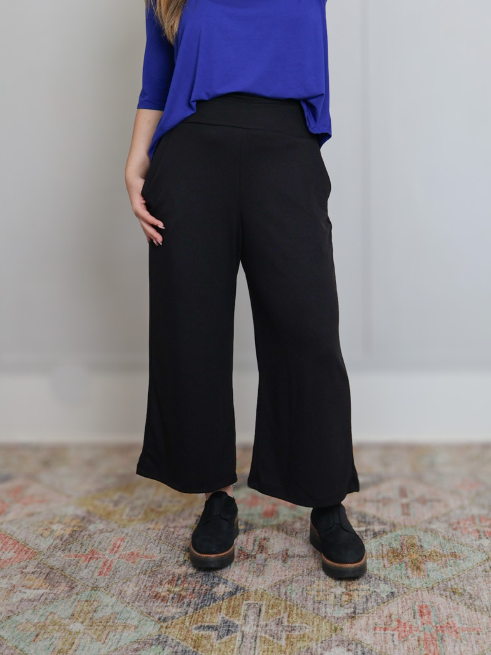 Milo Pant - Black Rayon Jersey | Allison Izu