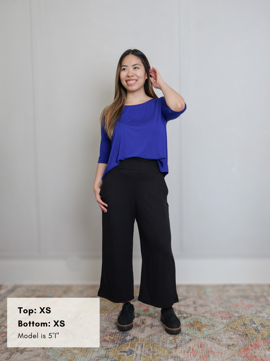 Milo Pant - Black Rayon Jersey