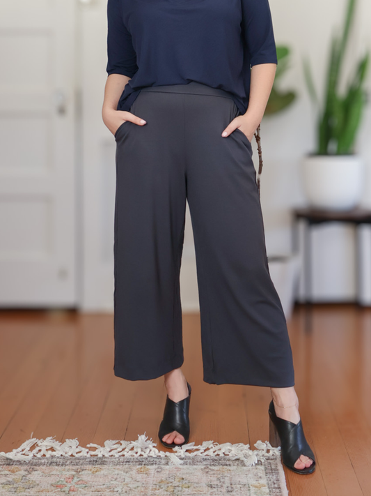 Milo Pant - Washed Black Soft Ponte