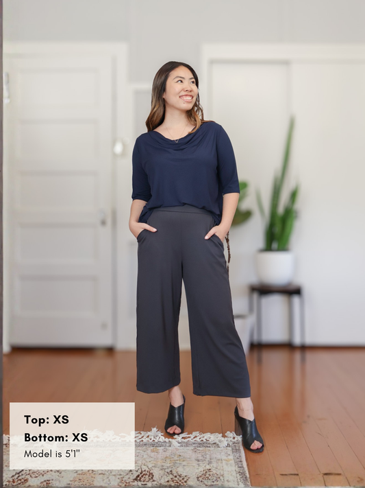 Milo Pant - Washed Black Soft Ponte