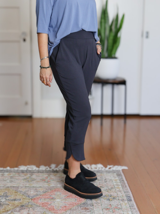 Miki Pant - Washed Black Soft Ponte
