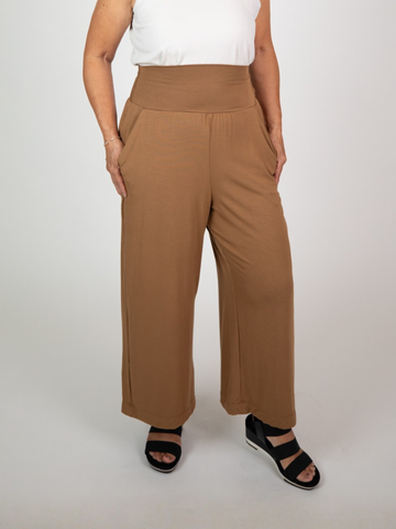 Milo Pant - Caramel Rayon Jersey