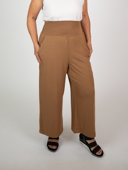 Milo Pant - Caramel Rayon Jersey