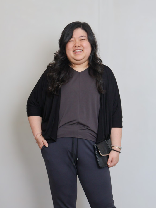 Joni Cover Up - Black Rayon Jersey