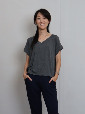 Ava Top - Dark Charcoal
