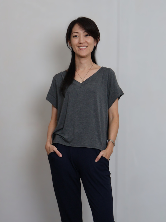 Ava Top - Dark Charcoal
