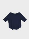 Hannah Top - Midnight Rayon Jersey