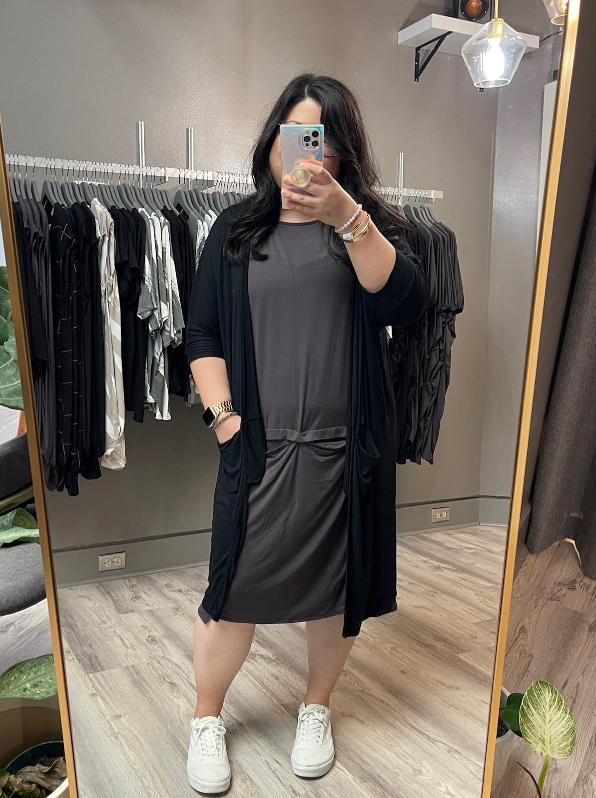 Danica Dress - Washed Black Rayon Jersey