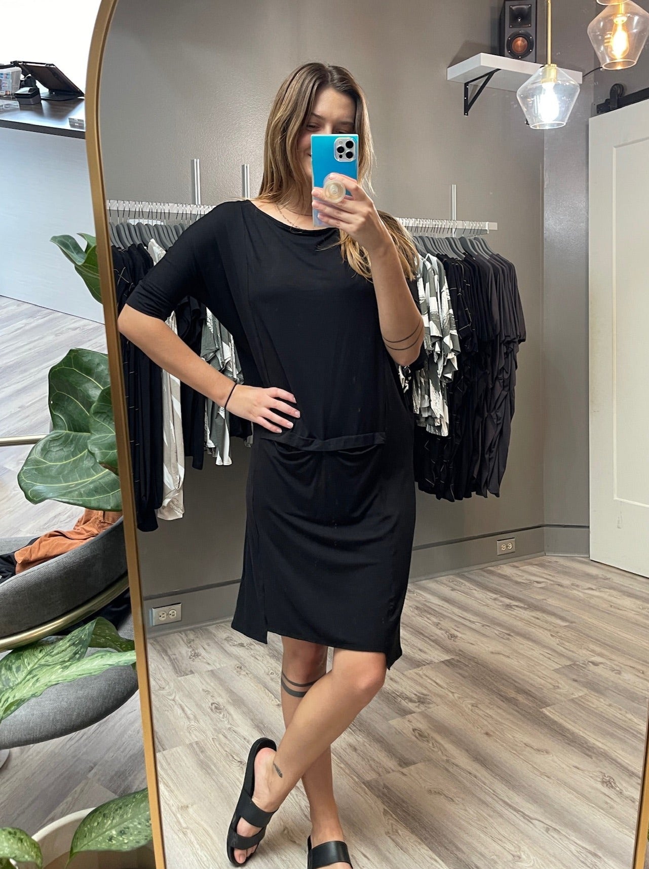 Danica Dress - Black Rayon Jersey