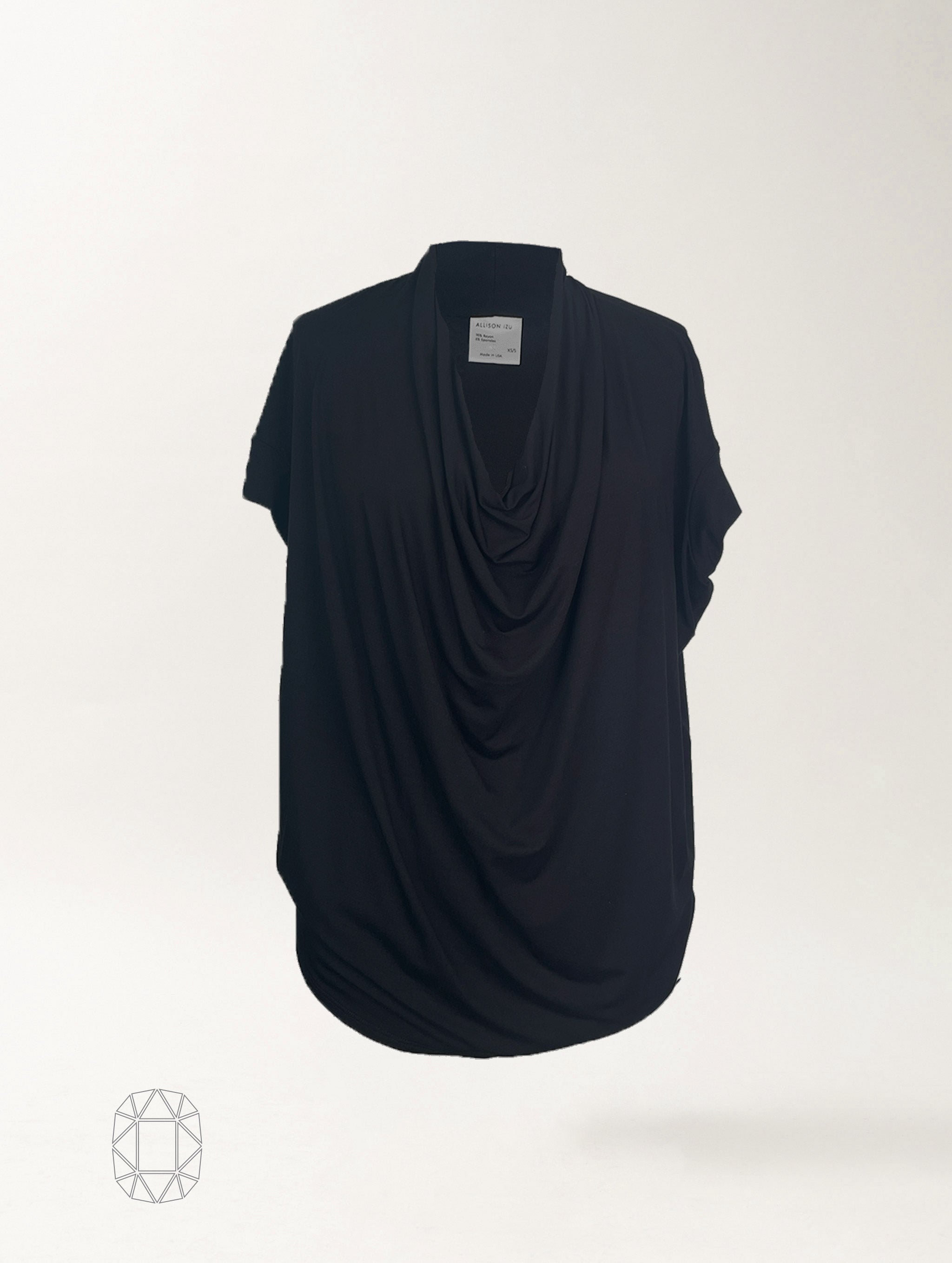 Lily Top - Black Rayon Jersey