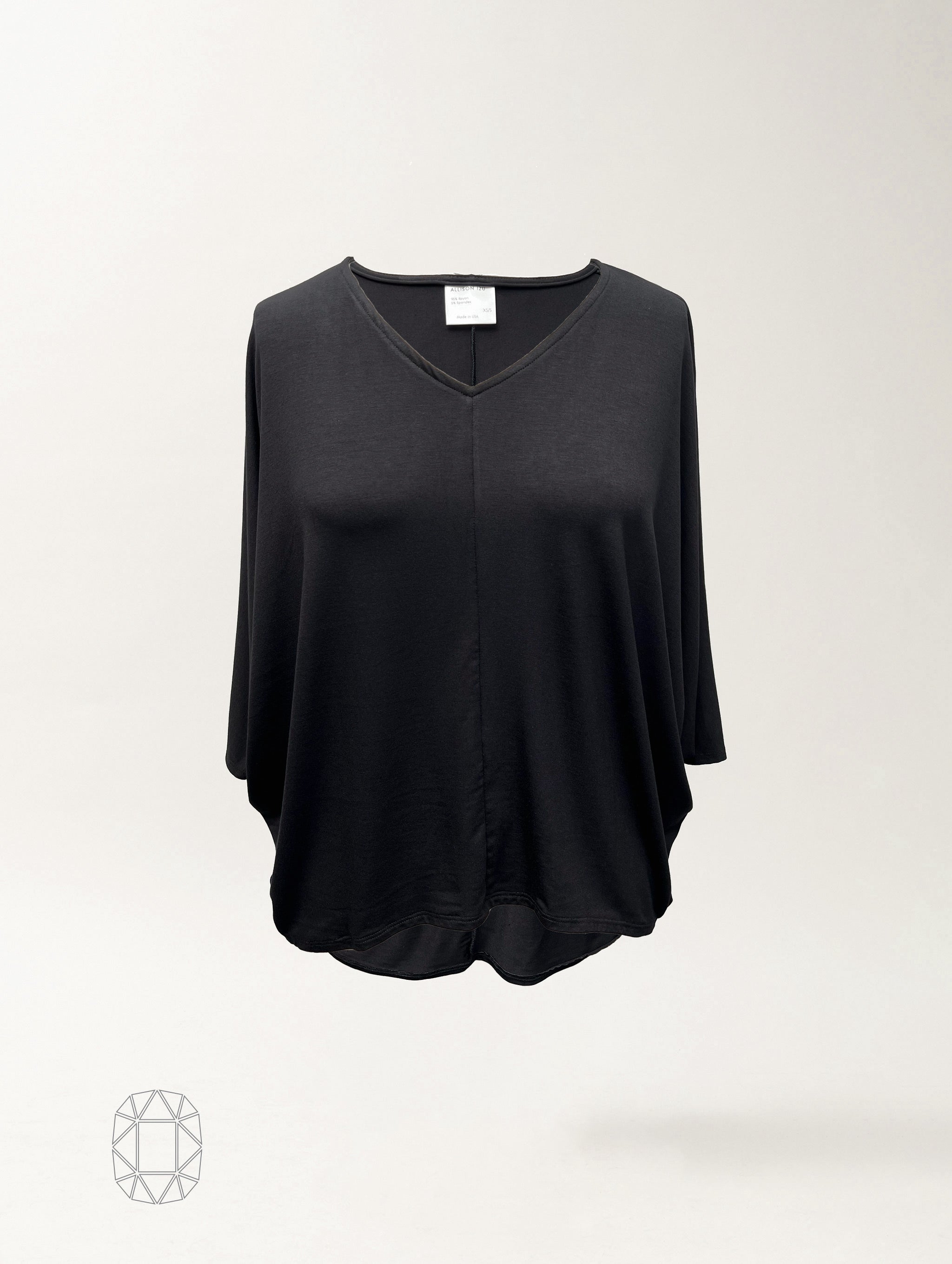 Megumi Top - Black Rayon Jersey