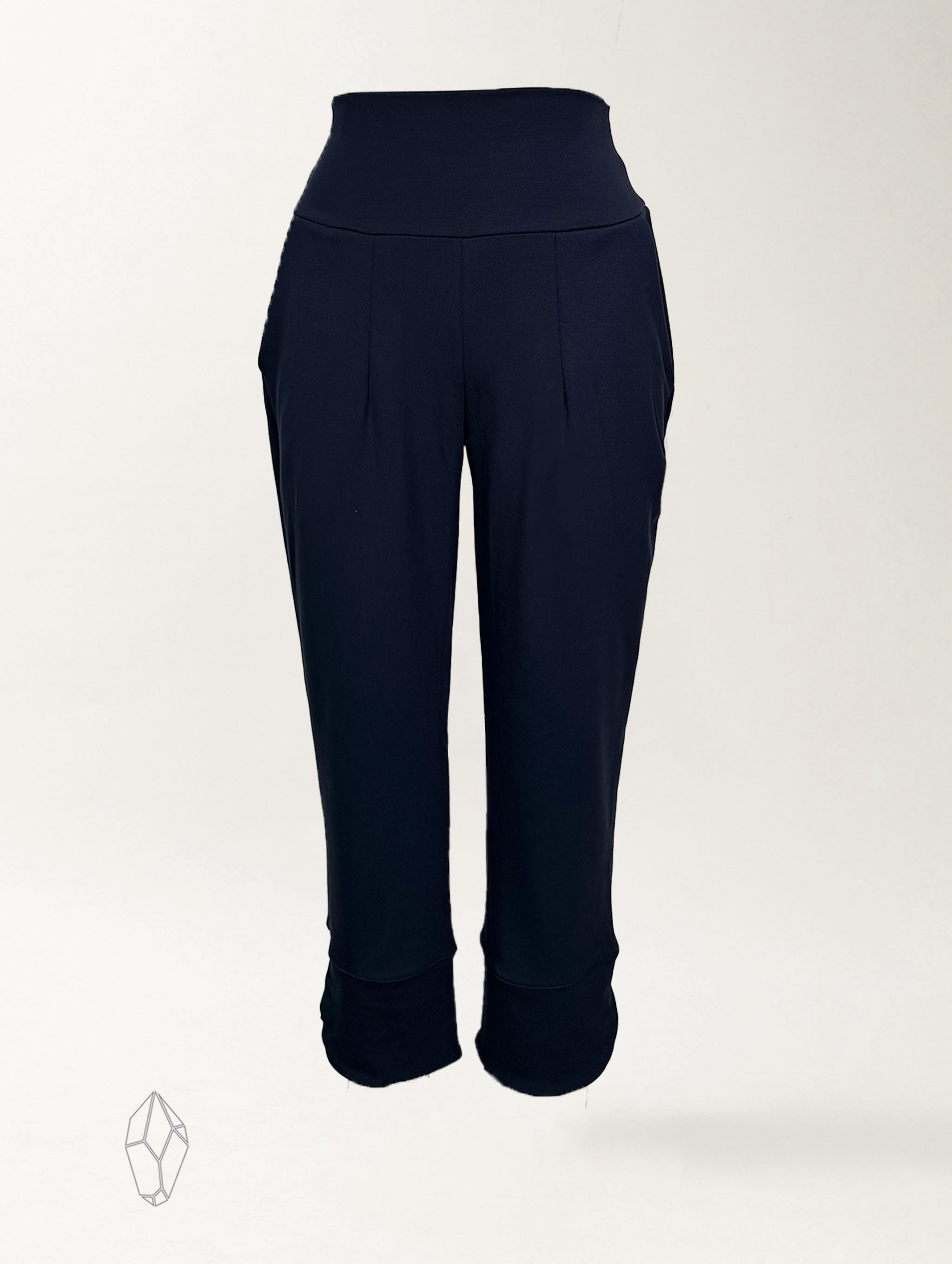 Ponte Legging with Side Opening in Navy