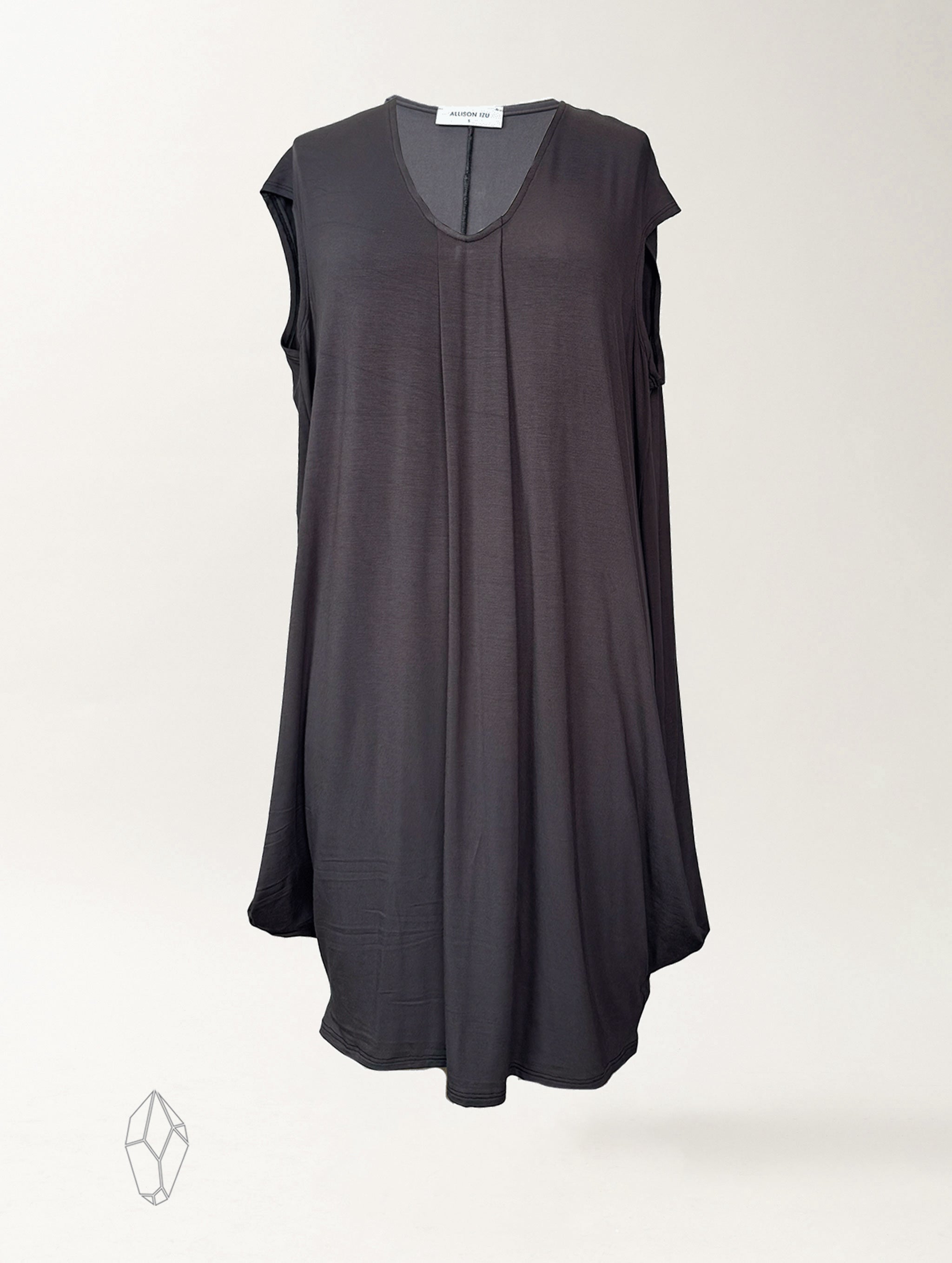 Natasha Dress - Washed Black Rayon Jersey