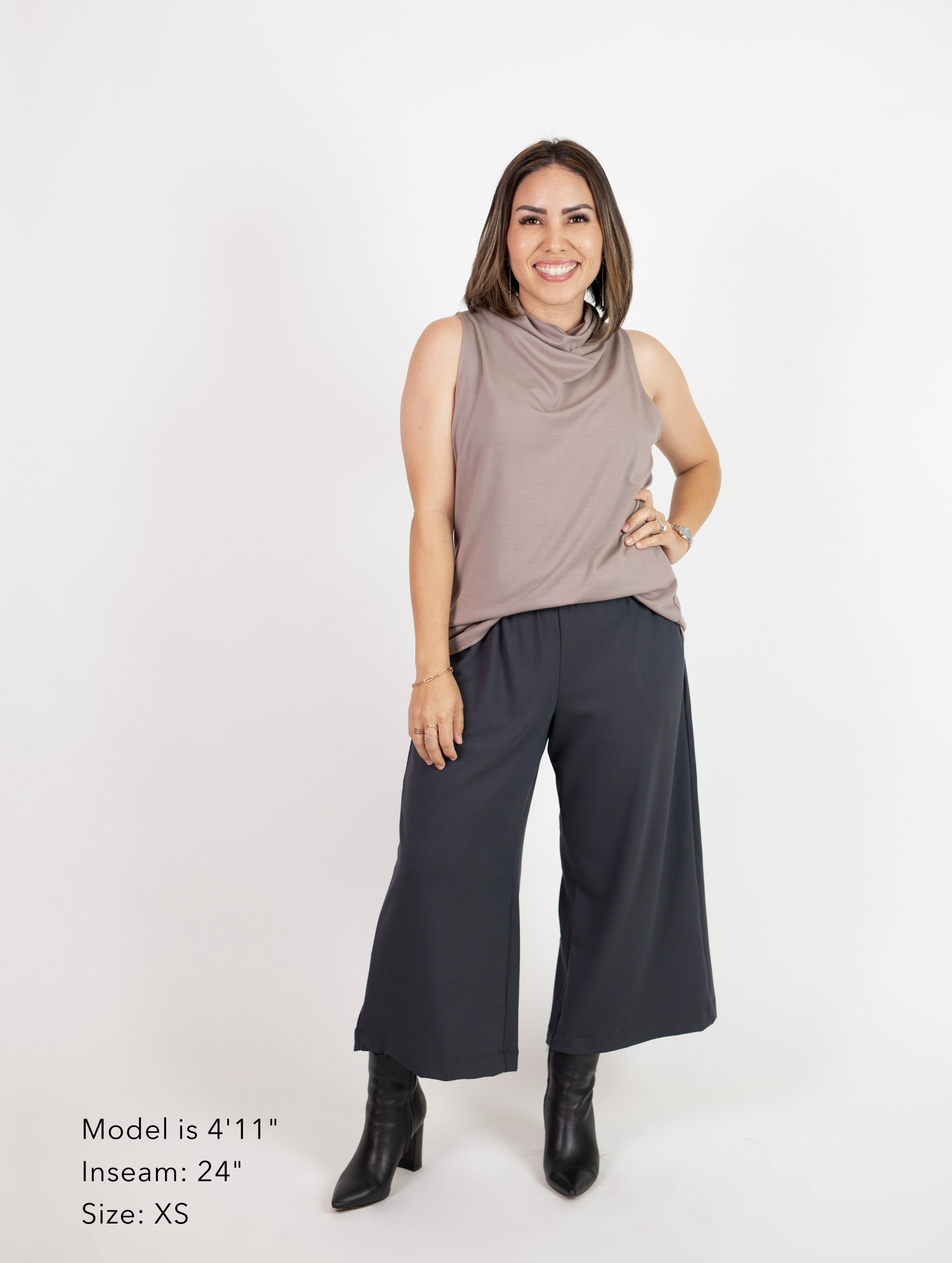 Milo Pant - Washed Black Soft Ponte