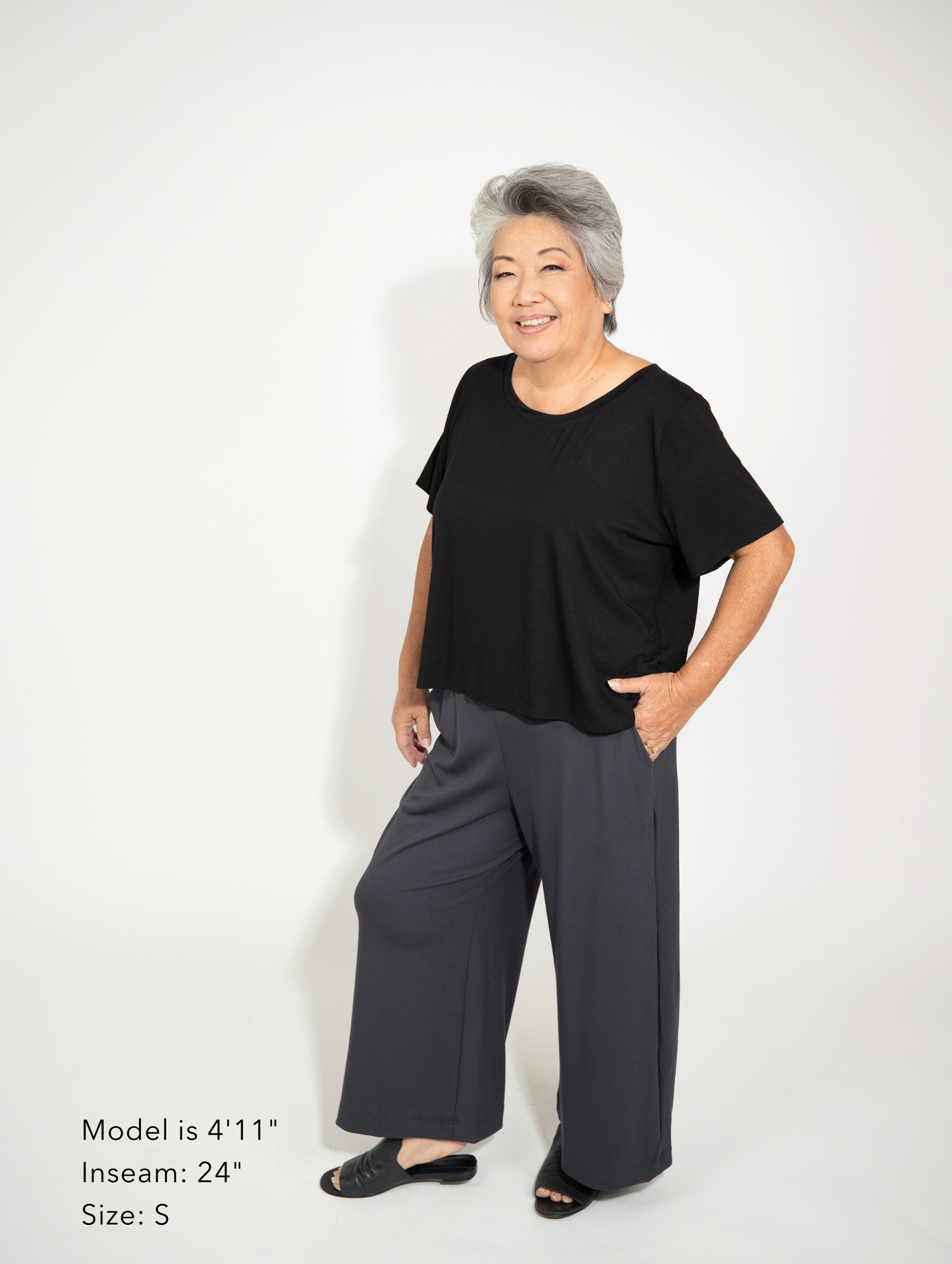 Milo Pant - Washed Black Soft Ponte