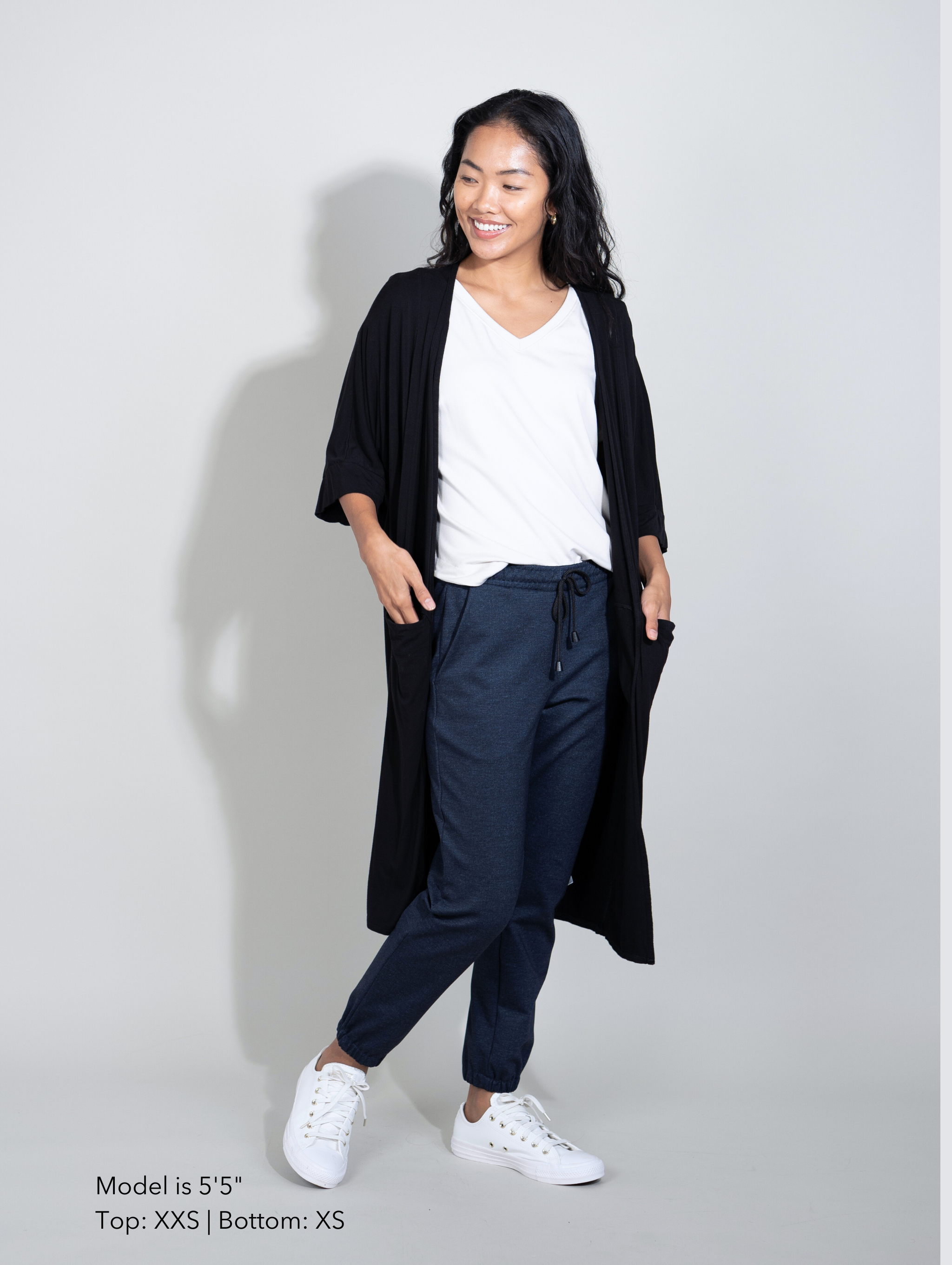 Milla Duster - Black Rayon Jersey