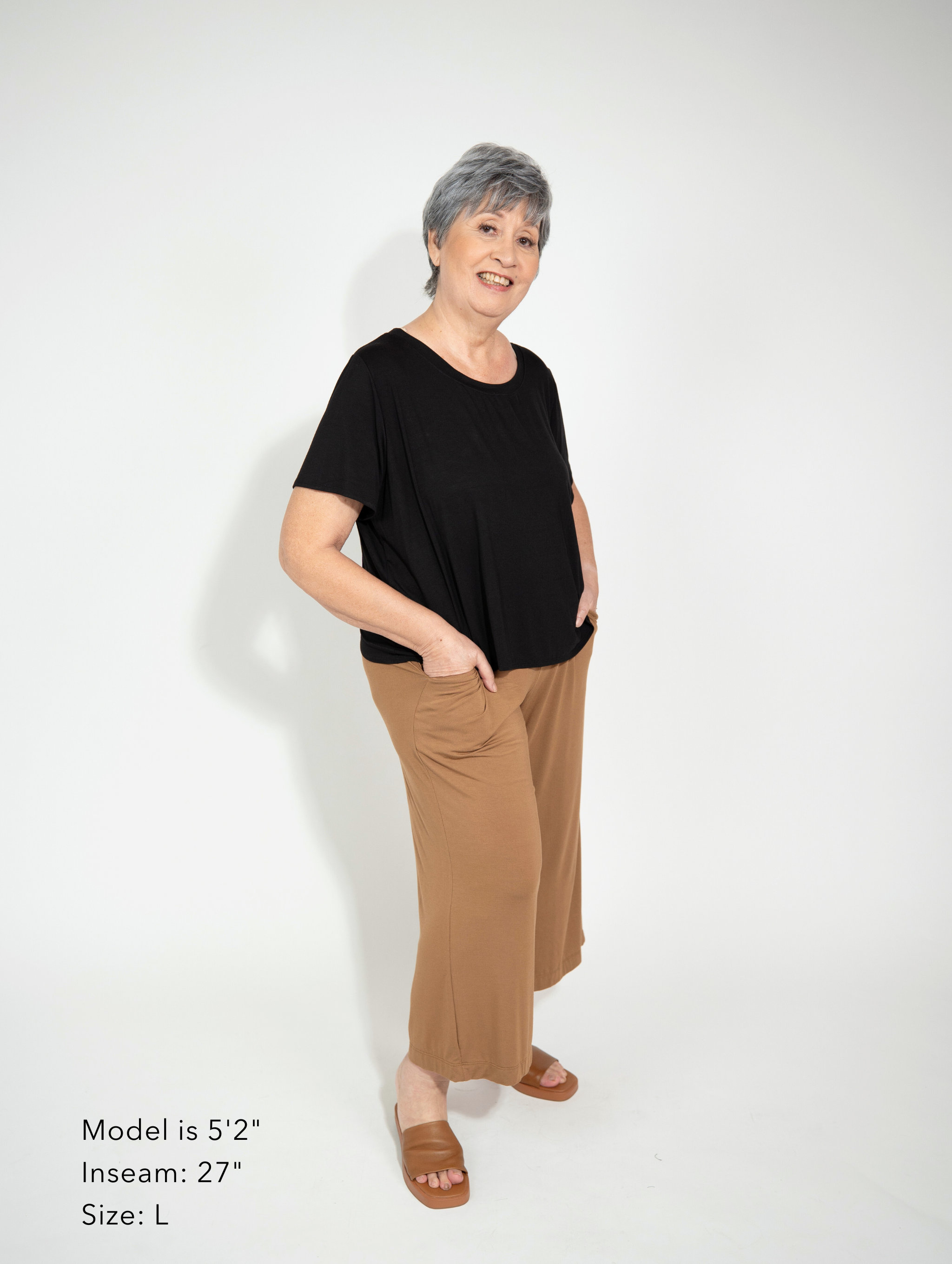 Milo Pant - Caramel Rayon Jersey