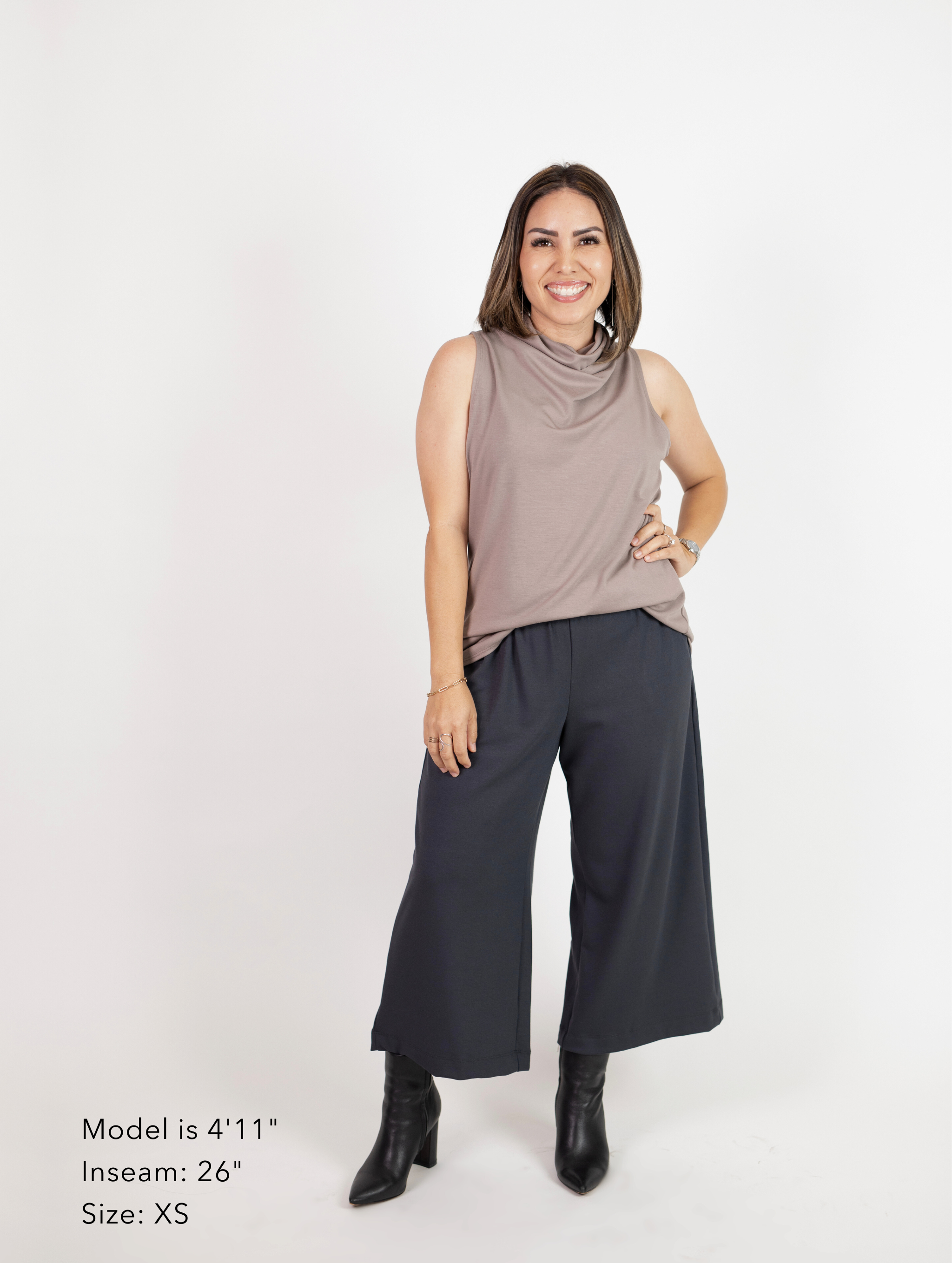 Milo Pant - Washed Black Soft Ponte