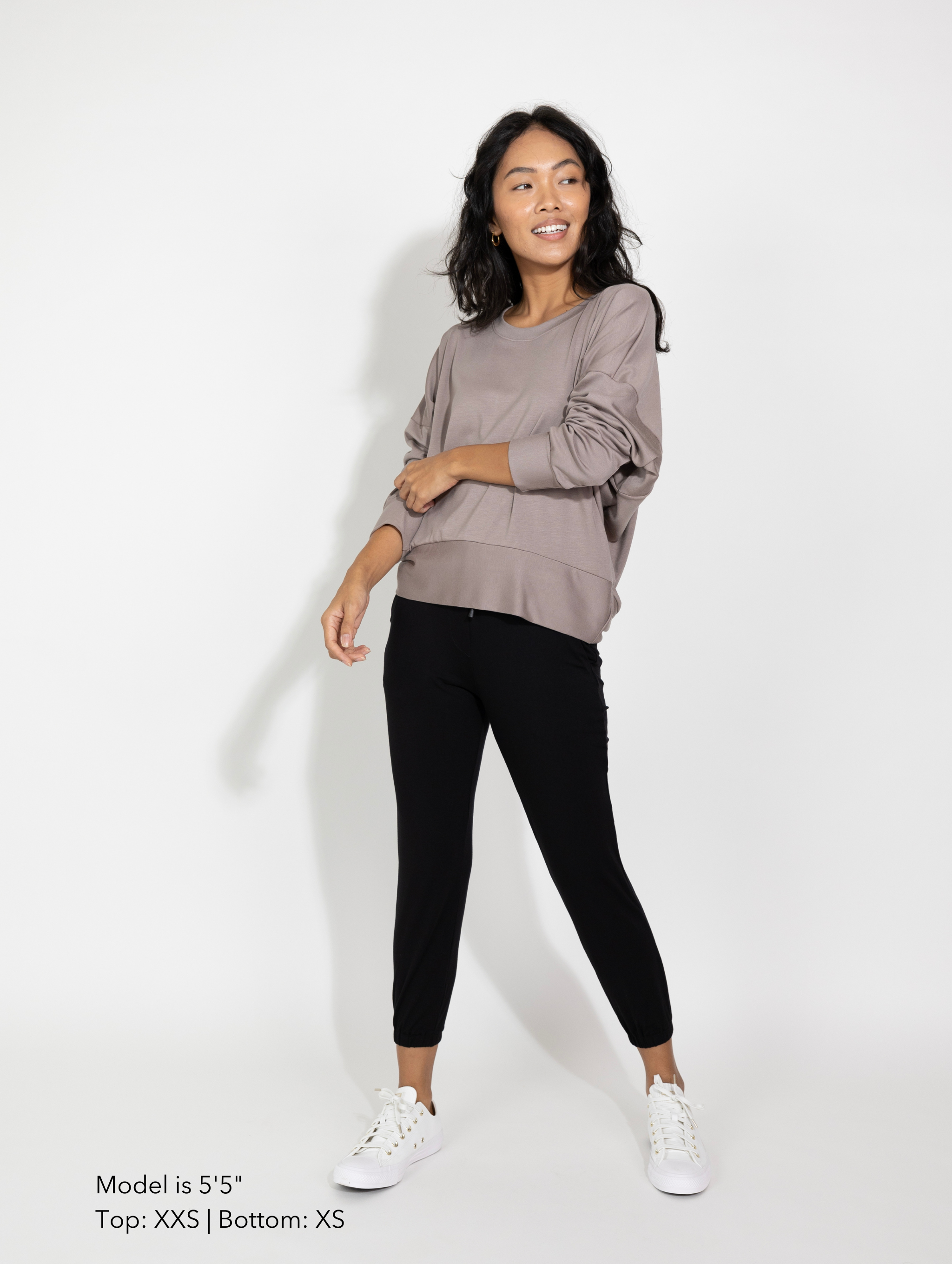 Gabby Sweatshirt - Cafe Soft Ponte