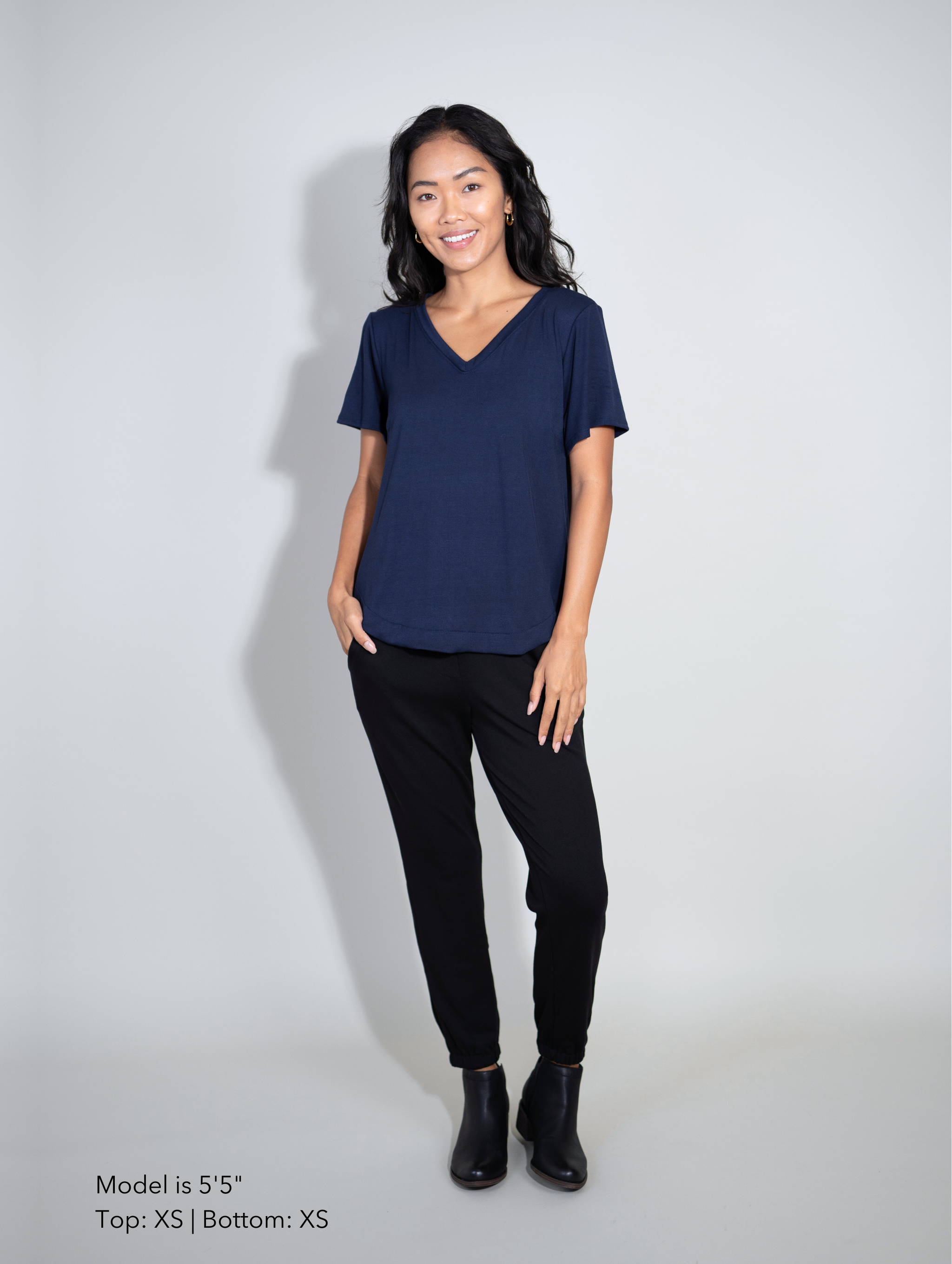 Becca Top - New Navy Rayon Jersey