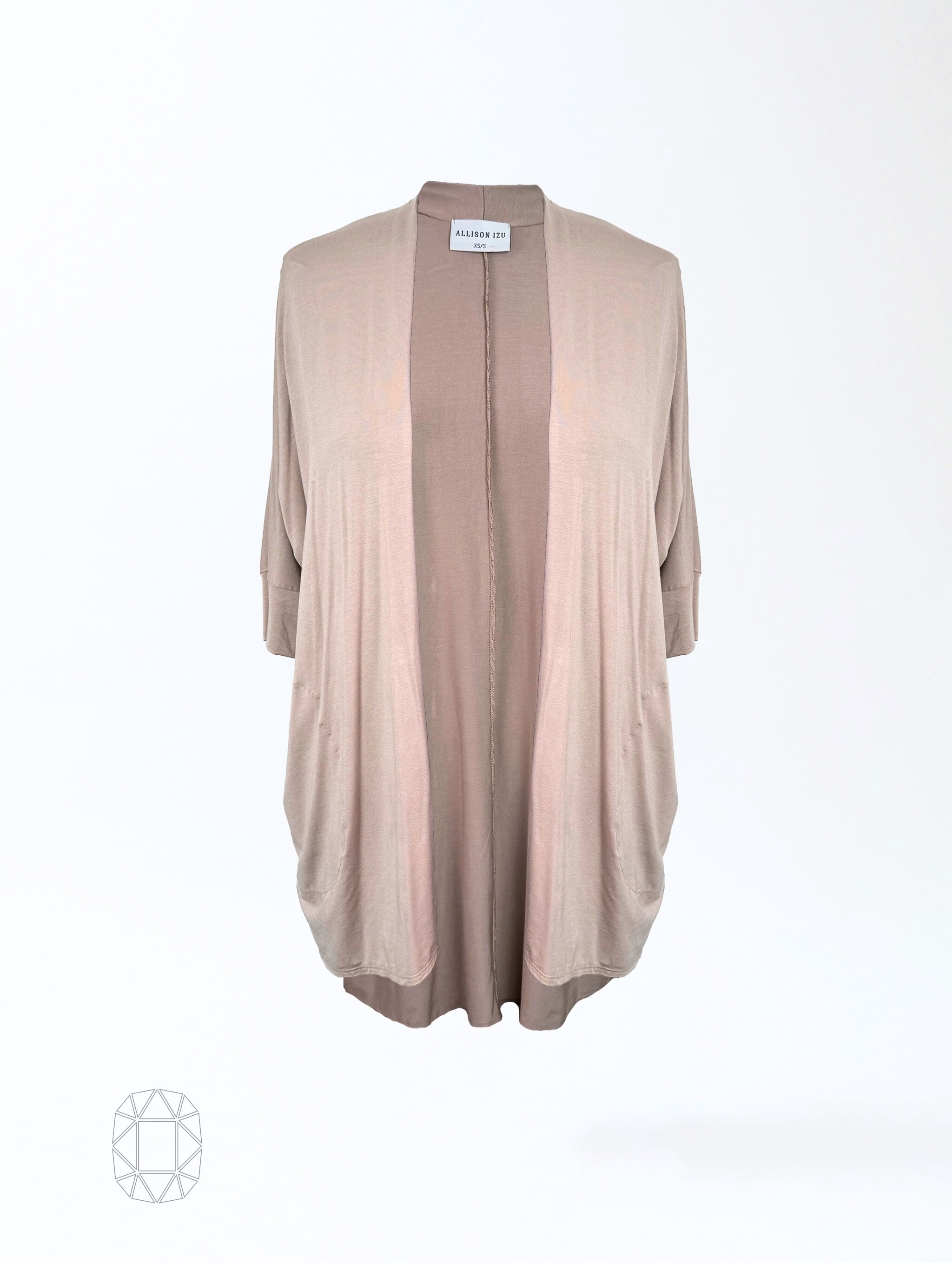 Loren Kimono - Sandstone Rayon Jersey