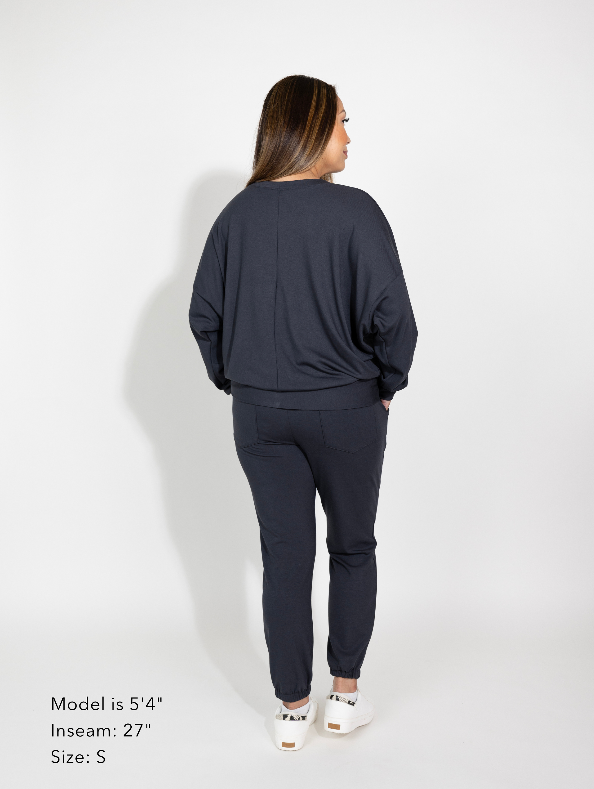 Sunrise Jogger - Washed Black Soft Ponte