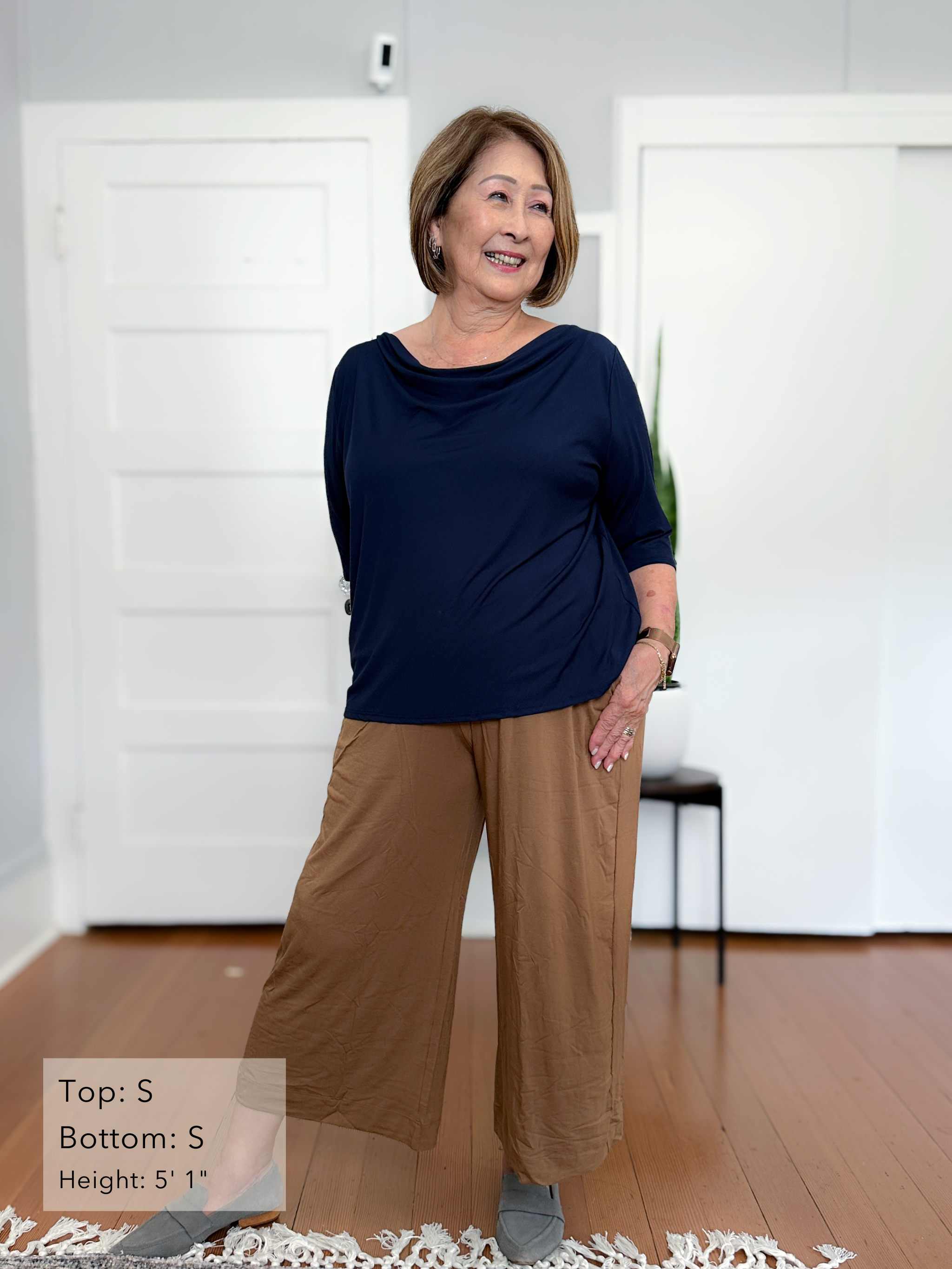 Jana Top - Midnight Rayon Jersey