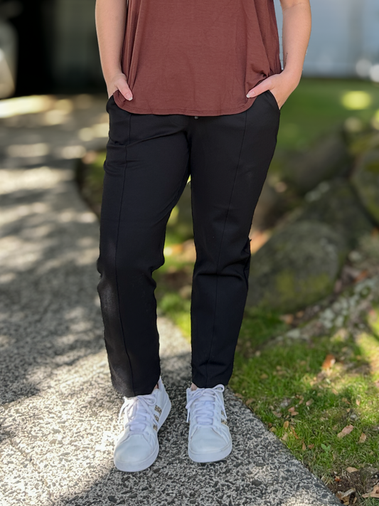 Brooklyn Pant - Black Double Knit