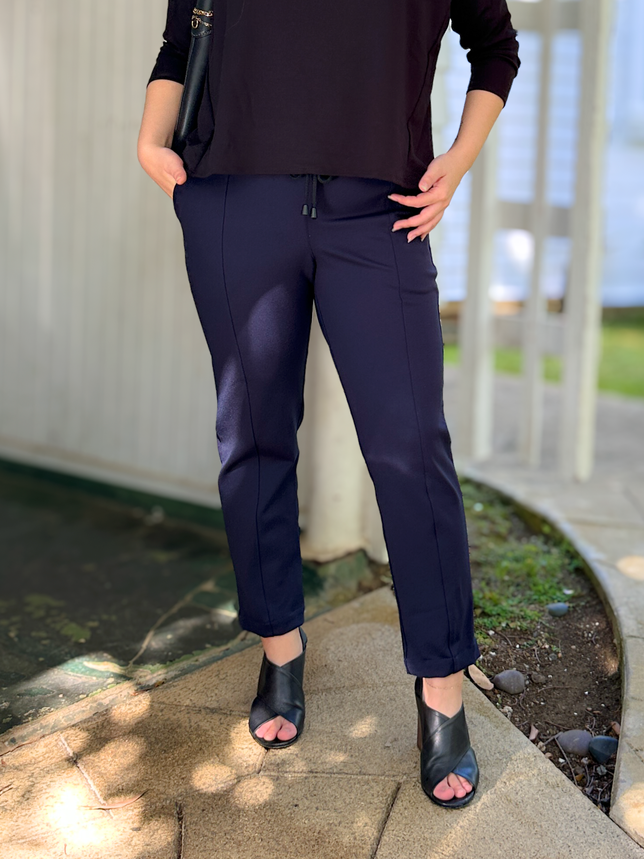 Brooklyn Pant - Navy Double Knit S Brooklyn Pant - Navy Double Knit S
