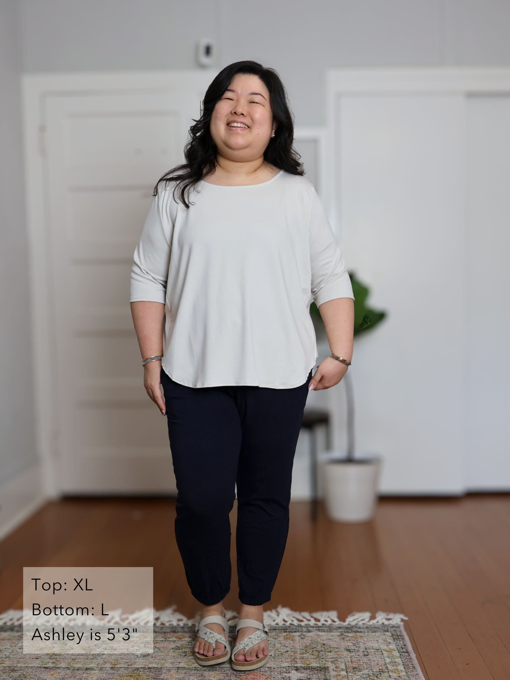 Hannah Top - Sand Soft Ponte