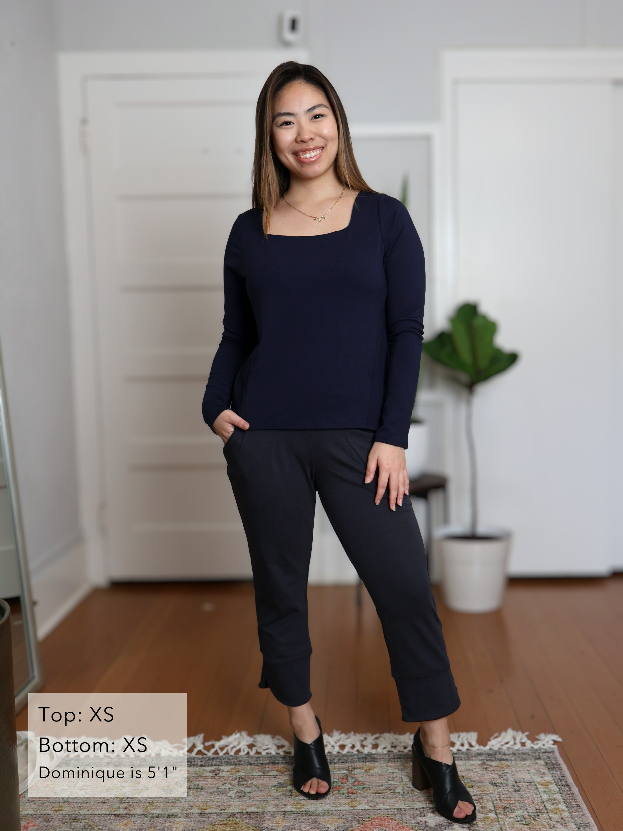 Scarlett Top - Midnight Soft Ponte